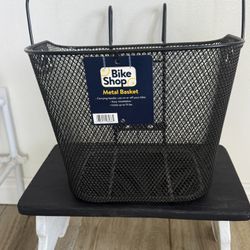 Black Metal Bike Basket