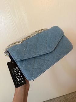 Light Denim Crossbody Bag - Badgley Mischka New York