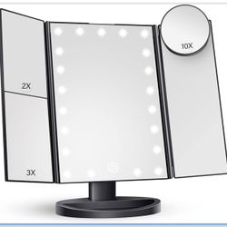 Belle-ily Makeup Mirror Vanity With Lights 36 LED Lighted , 2x3x10x Magnification, Lighted Mirror Touch Control, Cosmetics Mirror natural daylight 