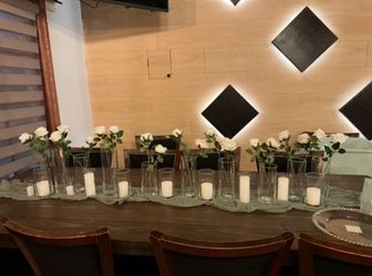 Hurricane vases for flowers or candles $1 each must purchase 50