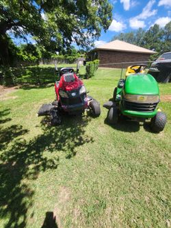 John deere and Craftsman riding mowers  run&cut excellent