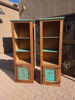 Pair of southwest style cabinets