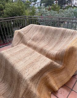 8x10 Jute Rug w/ rug pad