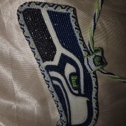Hand Made Beaded Seahawks 