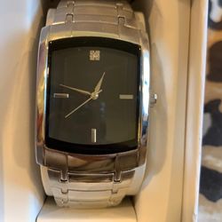 New diamond accent  men watches silver or charcoal grey $30 each