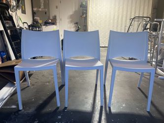 3 poly-vinyl chairs