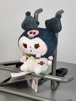 4" Kanahei X Sanrio Kuromi Piske Keychain Charm Plush