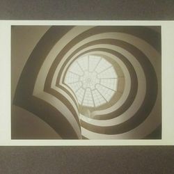 Solomon R. Guggenheim Museum New York City Skylight David Heald Interior View 1992 5th Avenue Photo Postcard Vintage Collectible RPPC Post Card