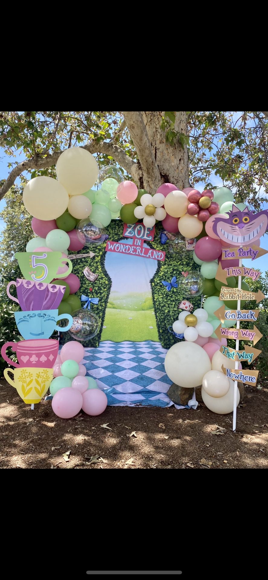 Alice in Wonderland Balloon Sculpture