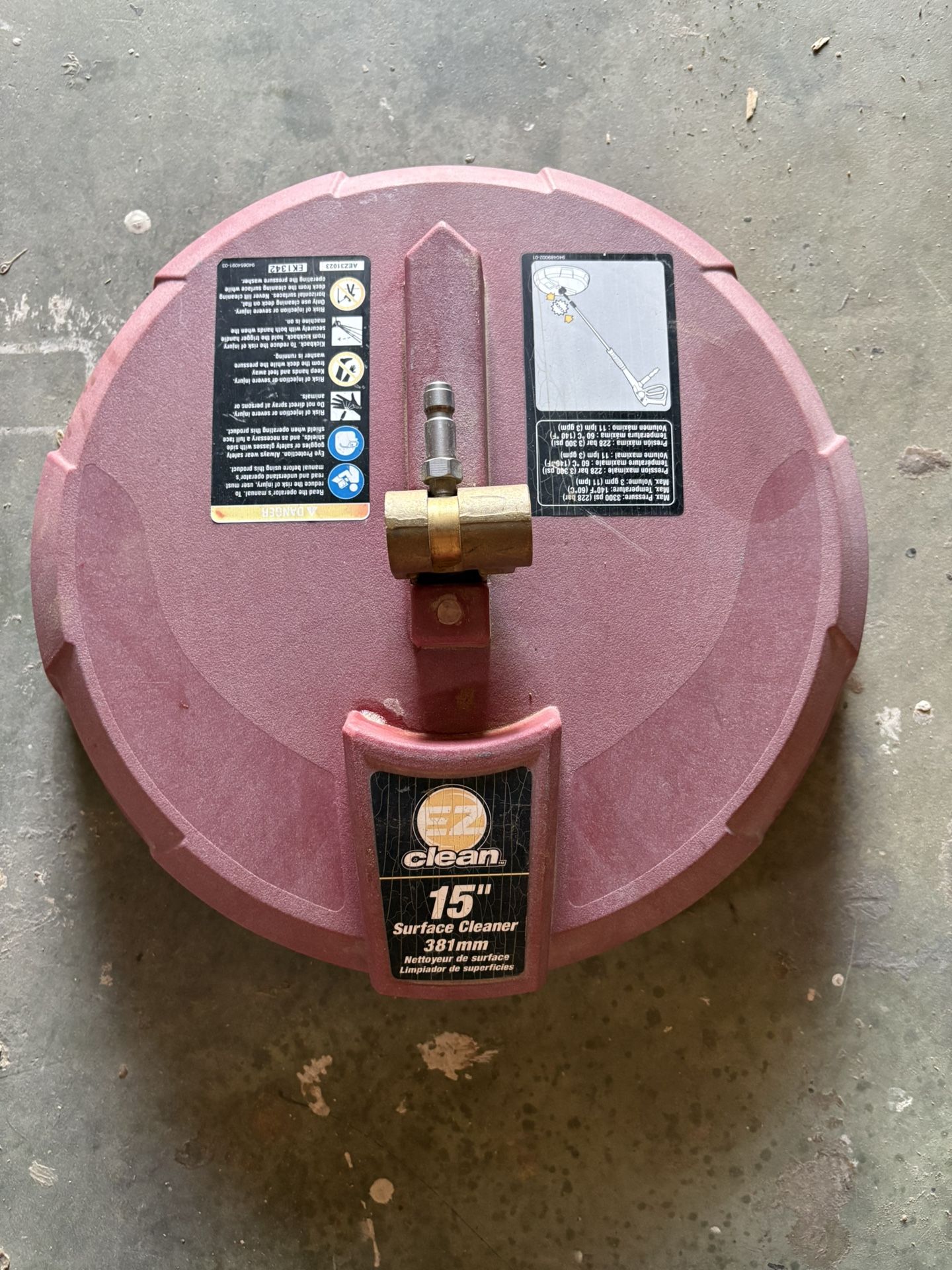 Pressure Washer Surface Cleaning Attachment