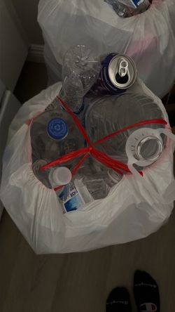2  full bags of recycling