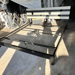 Gray Cal King Bed Frame 