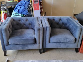 Blue Accent Chairs (2)