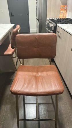 FREE - 4 leather bar chairs