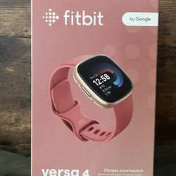 Fitbit Versa 4 New Pink Sand Copper Aluminum Smartwatch By Google