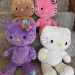 Lot Of 4 Hello Kitty Build A Bear Plush Toys