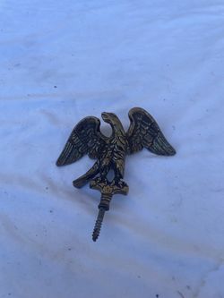 Rare Vintage Brass Eagle flag topper