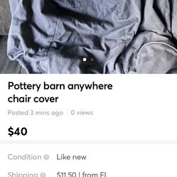 Kids Pottery Barn Chair Cover