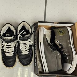 Big Kids Shoes Size 5.5 Boys Nike & Converse Lot