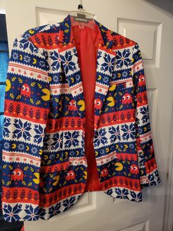 Pac-Man Festive Holiday Themed Blazer--Lg