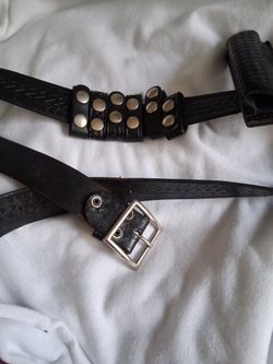Two security guard, policeman belts 