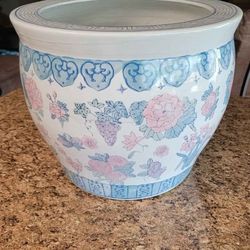 Vintage Chinese Fishbowl Planter