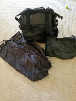 Leather Motorcycle Bag With Rain Cover