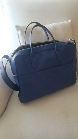 New Blue leathe briefcase bag
