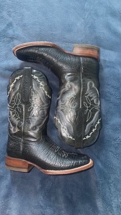 Black Leather Western Cowboy Boots