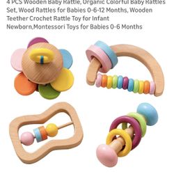 4pcs Wooden Toy Set, New