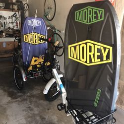One brand New Morey boogie board with New Fins and leash