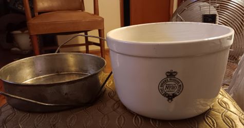 Antique Edwardian Queens Pudding Boiler