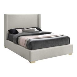 Beige Queen Size Bed