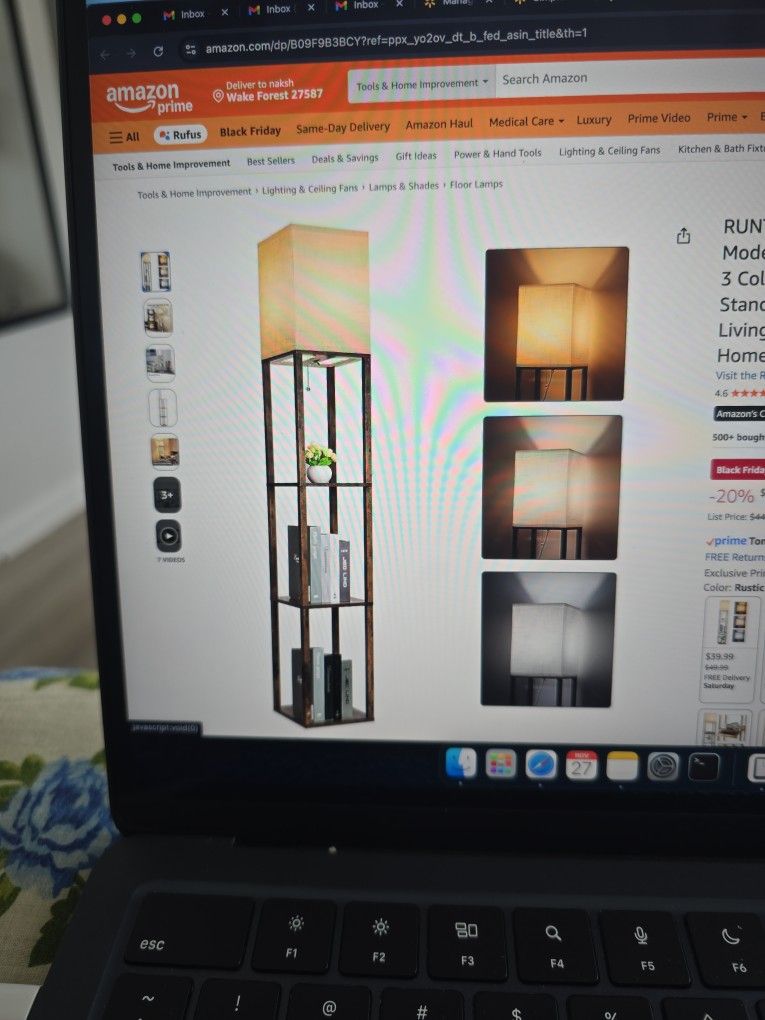  Floor  Modern lamp, works perfectly