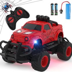 Remote Control Car for Boys 4-7, 1:43 Scale Mini RC Cars for Kids 3-5, RC Truck Christmas Birthday Gift for Toddlers 3 4 5 6 7 8 Year Old Boys (Red)