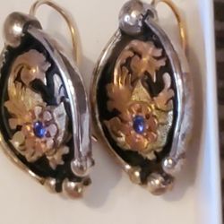 10k Gold And Silver Earings 