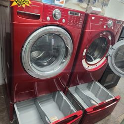 LG SET STEAM WASHER AND ELECTRIC DRYER 