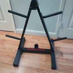 Weight Plate and Barbell Storage Rack