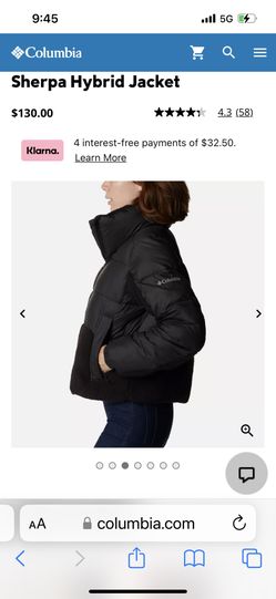 Columbia Sherpa Puffer Short Jacket, Womens M