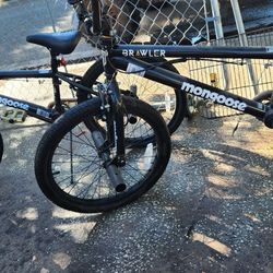 2 Mongoose BRAWLER Boys' Freestyle BMX Bike, 20" wheels, Black