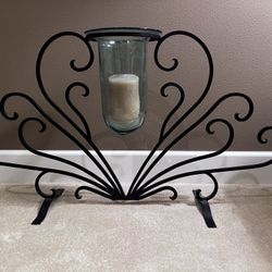 Wrought Iron Candle Holder For Your Fireplace, ETC. Decor