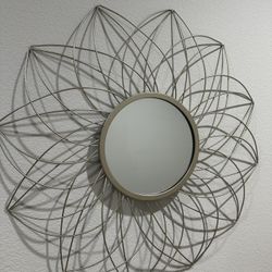 Hanging Wall Floral Mirror