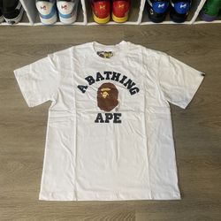 Bape “ A Bathing Ape” Beige Shirt Size Medium