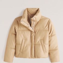ABERCROMBIE Vegan leather Puffer XL