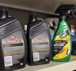 2x STP DEXRON-VI Automatic Transmission Fluid + Turtle Wax Express Shine Carnauba Spray Cleaner Wax