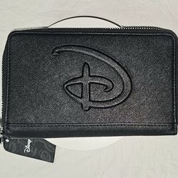 Disney Signature D Embossed Zip Wallet