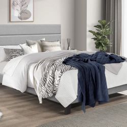 NEW IN BOX Modern King, Queen, Full Size Grey Platform Bed Frame