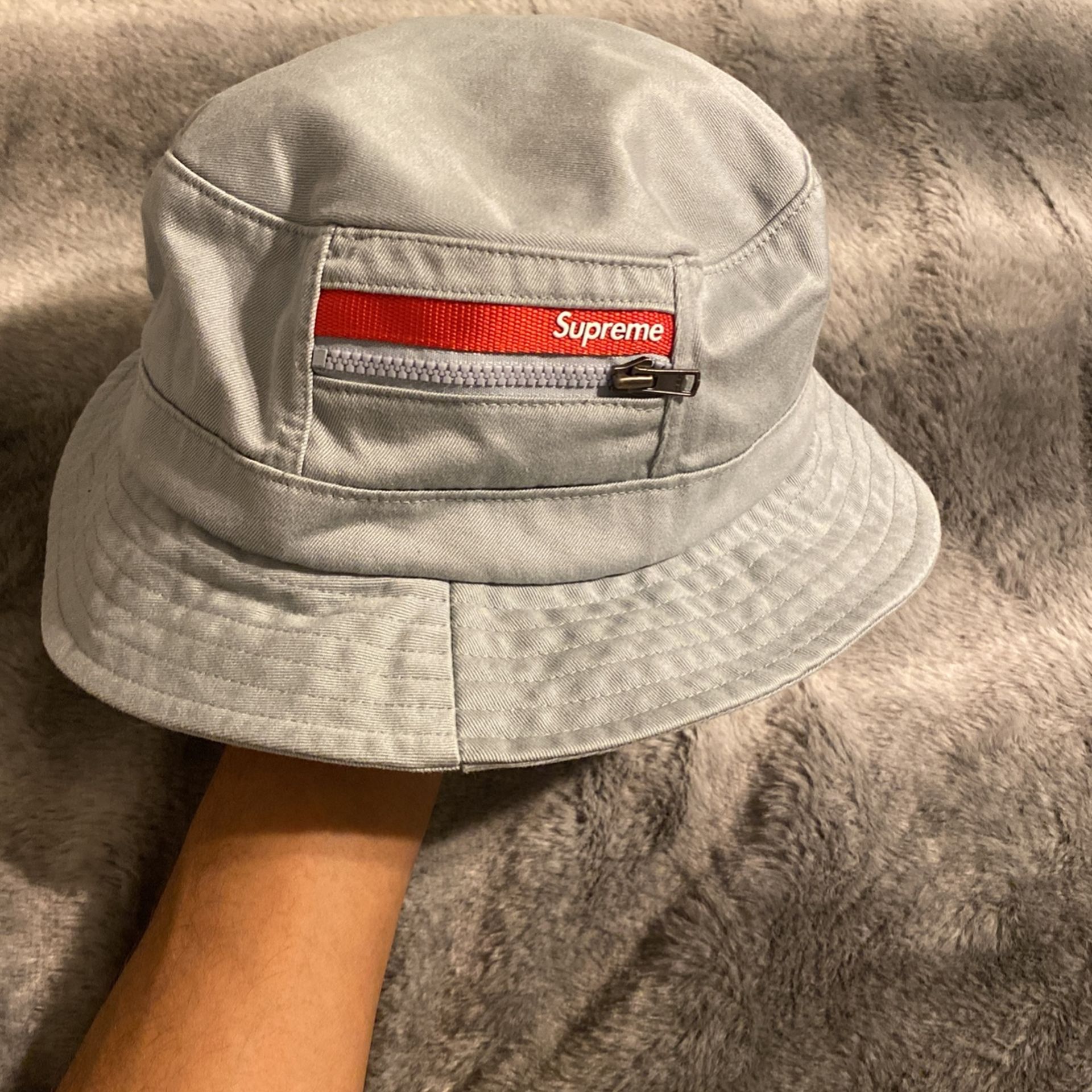 Supreme Bucket Hat Blue Tint Color