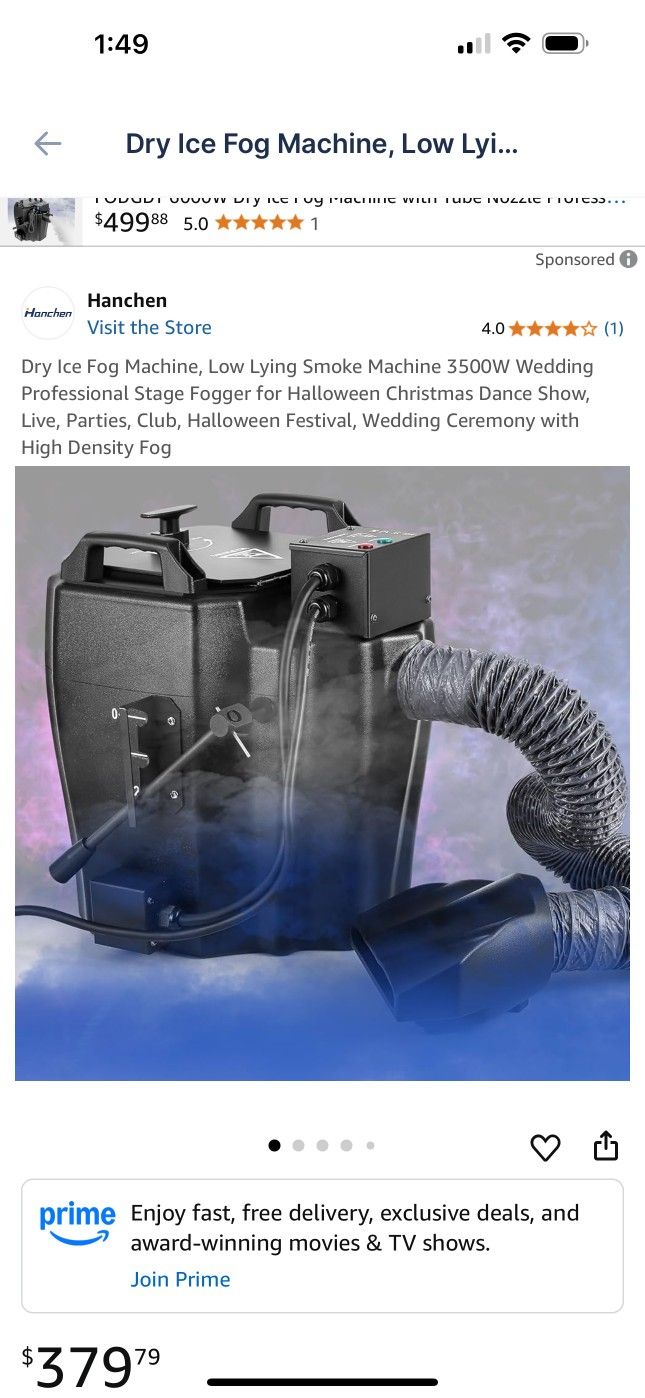 Hanchen 3500w Dry Ice Fog Machine 