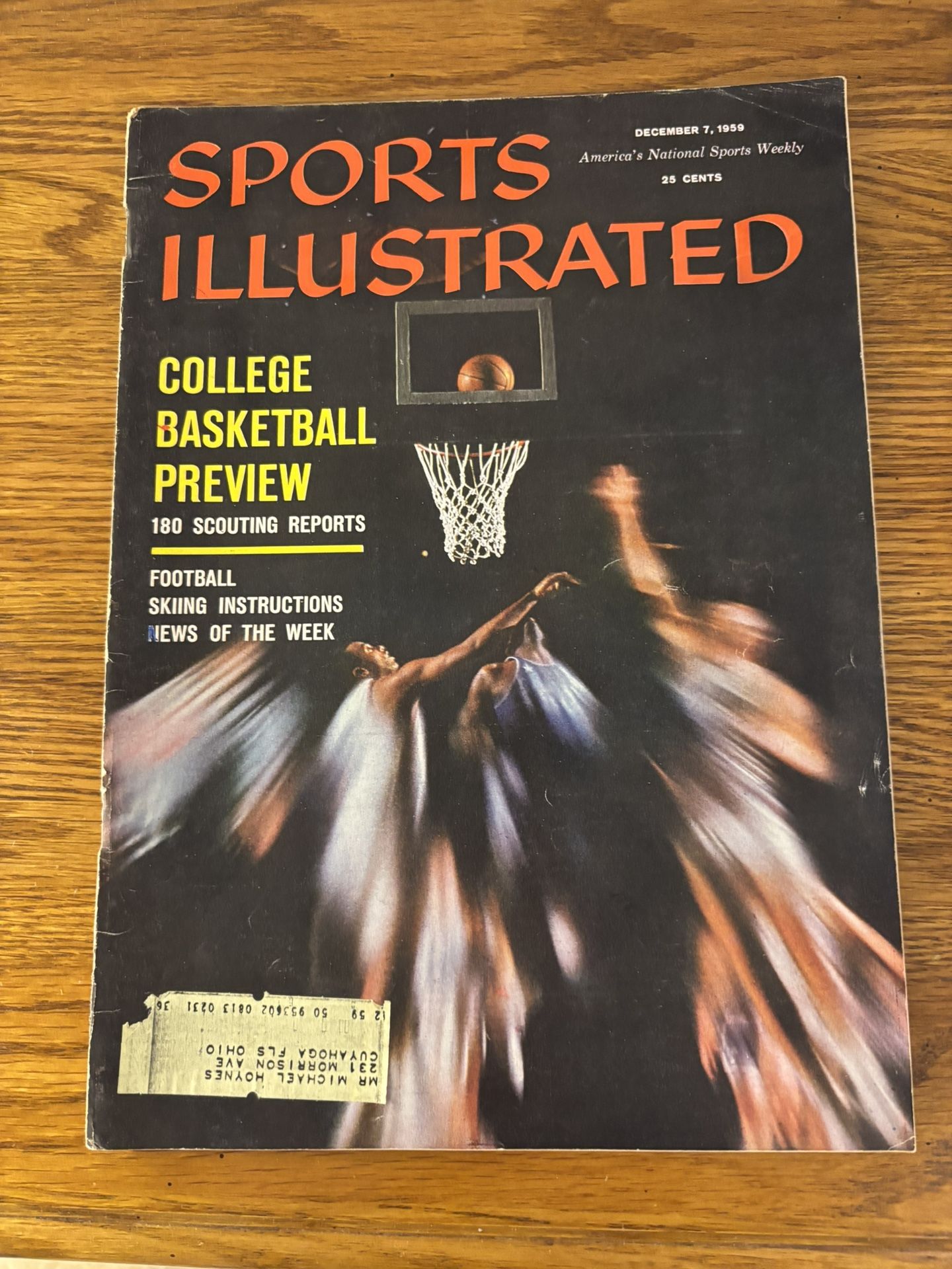 Sports illustrated Magazine College Basket Preview Dec 7 1959